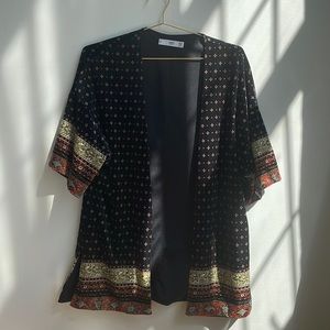 MNG boho open 3/4 sleeve cardigan